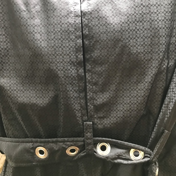 Coach Monogramed Belted Jacket , Black, Size Large - Picture 13 of 16